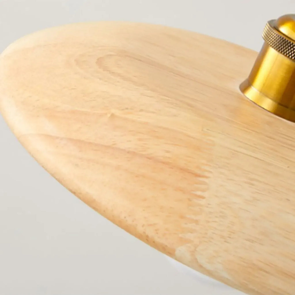Plafonnier semi-encastré vintage en bois massif pour entrée
