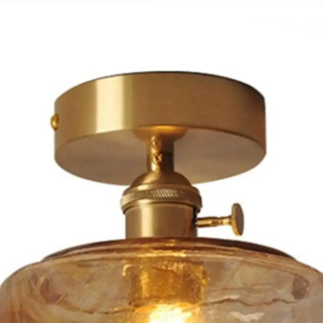 Plafonnier LED semi-encastré géométrique ambré pour maison moderne