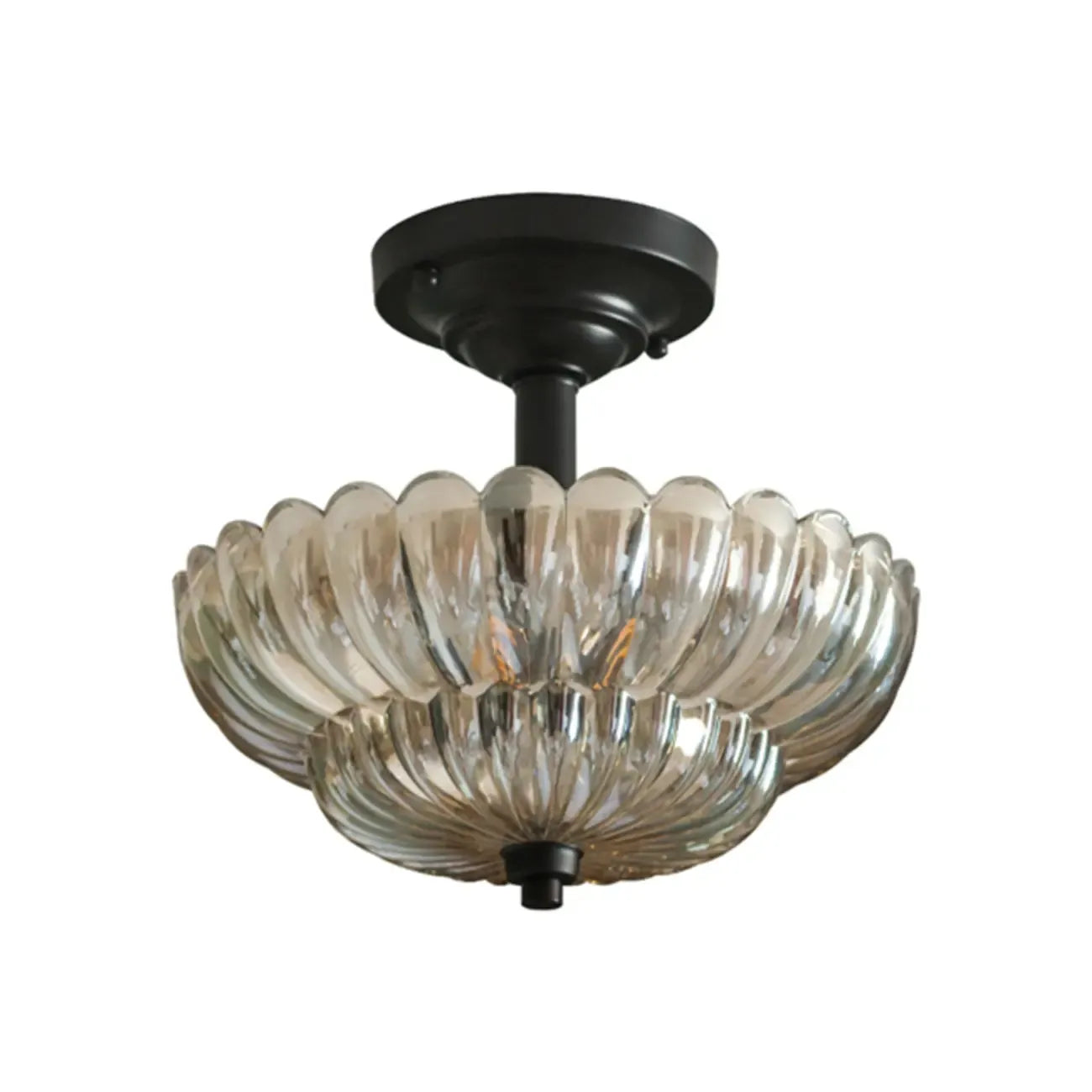 Mini plafonnier en verre en forme de parapluie pour salon