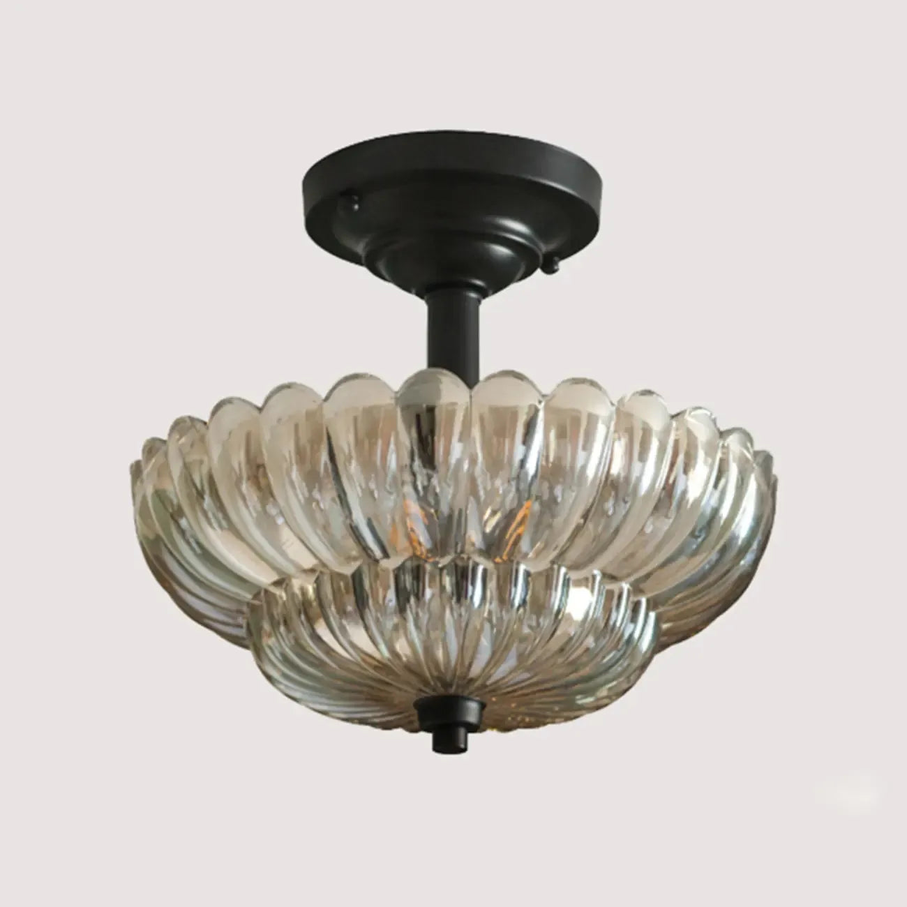 Mini plafonnier en verre en forme de parapluie pour salon