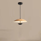 Suspension design en bois massif en forme de dôme pour salle à manger