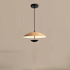 Suspension design en bois massif en forme de dôme pour salle à manger
