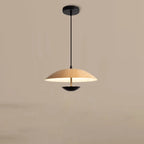 Suspension design en bois massif en forme de dôme pour salle à manger