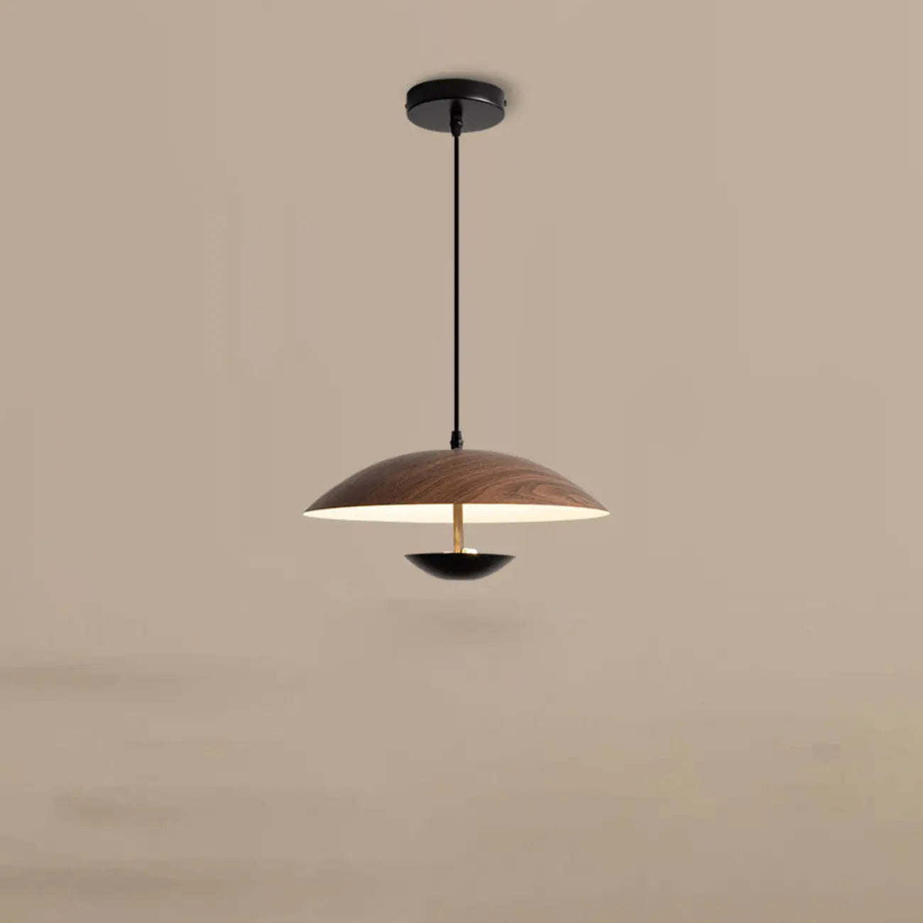 Suspension design en bois massif en forme de dôme pour salle à manger