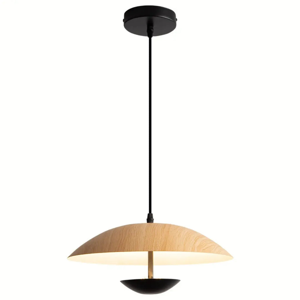 Suspension design en bois massif en forme de dôme pour salle à manger