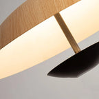 Suspension design en bois massif en forme de dôme pour salle à manger