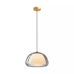 Suspension élégante en verre opalin LED au design raffiné