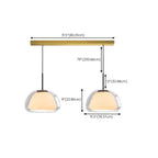 Suspension élégante en verre opalin LED au design raffiné