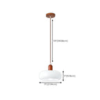 Suspension moderne en verre blanc avec accent en bois massif