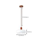 Suspension moderne en verre blanc avec accent en bois massif