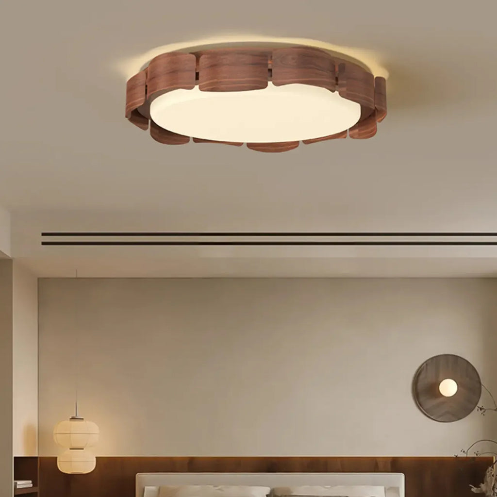 Plafonnier encastré à 2 lumières, à intensité variable et de forme circulaire