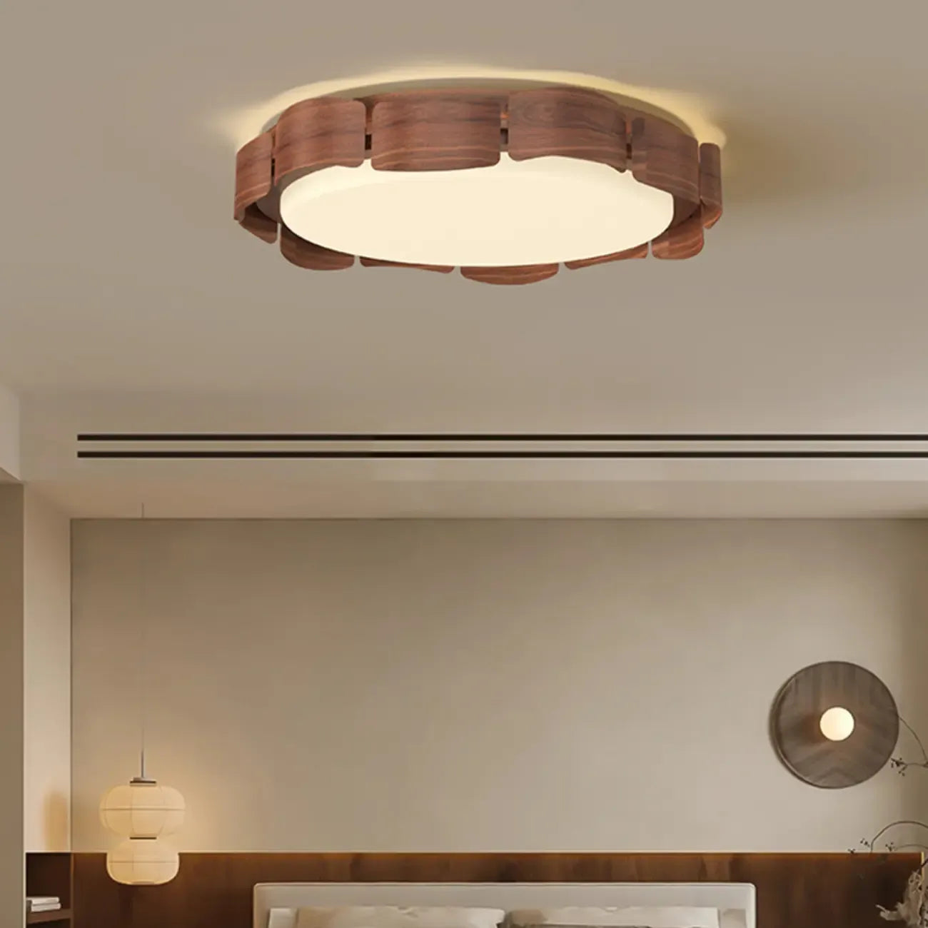 Plafonnier encastré à 2 lumières, à intensité variable et de forme circulaire