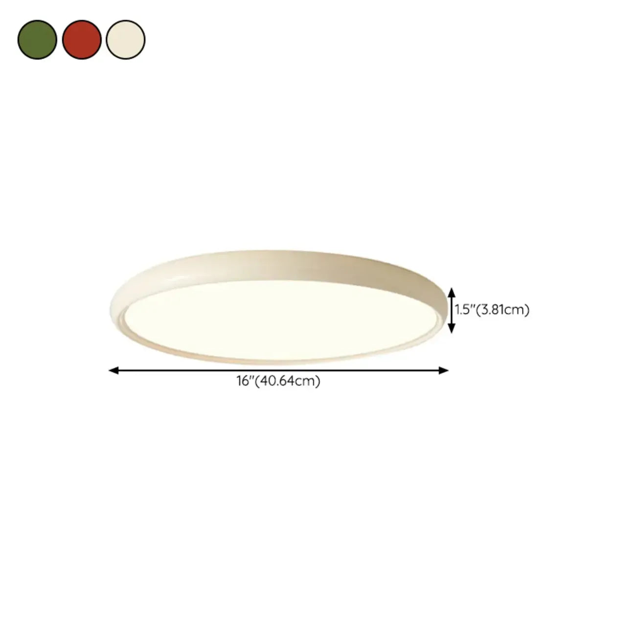 Plafonnier LED rond en acrylique à intensité variable pour usage résidentiel