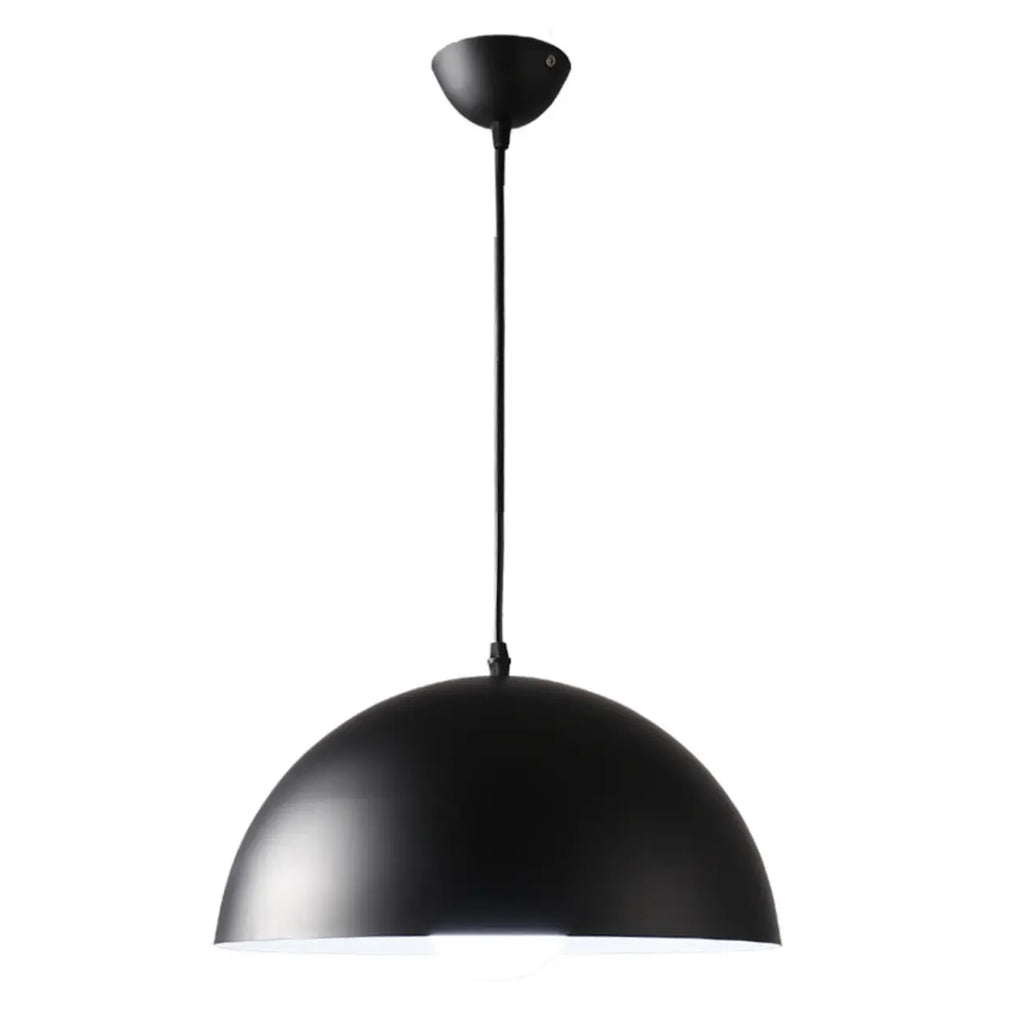 Suspension industrielle en aluminium noir pour restaurant