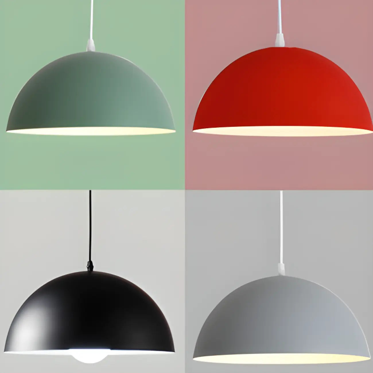 Suspension industrielle en aluminium noir pour restaurant