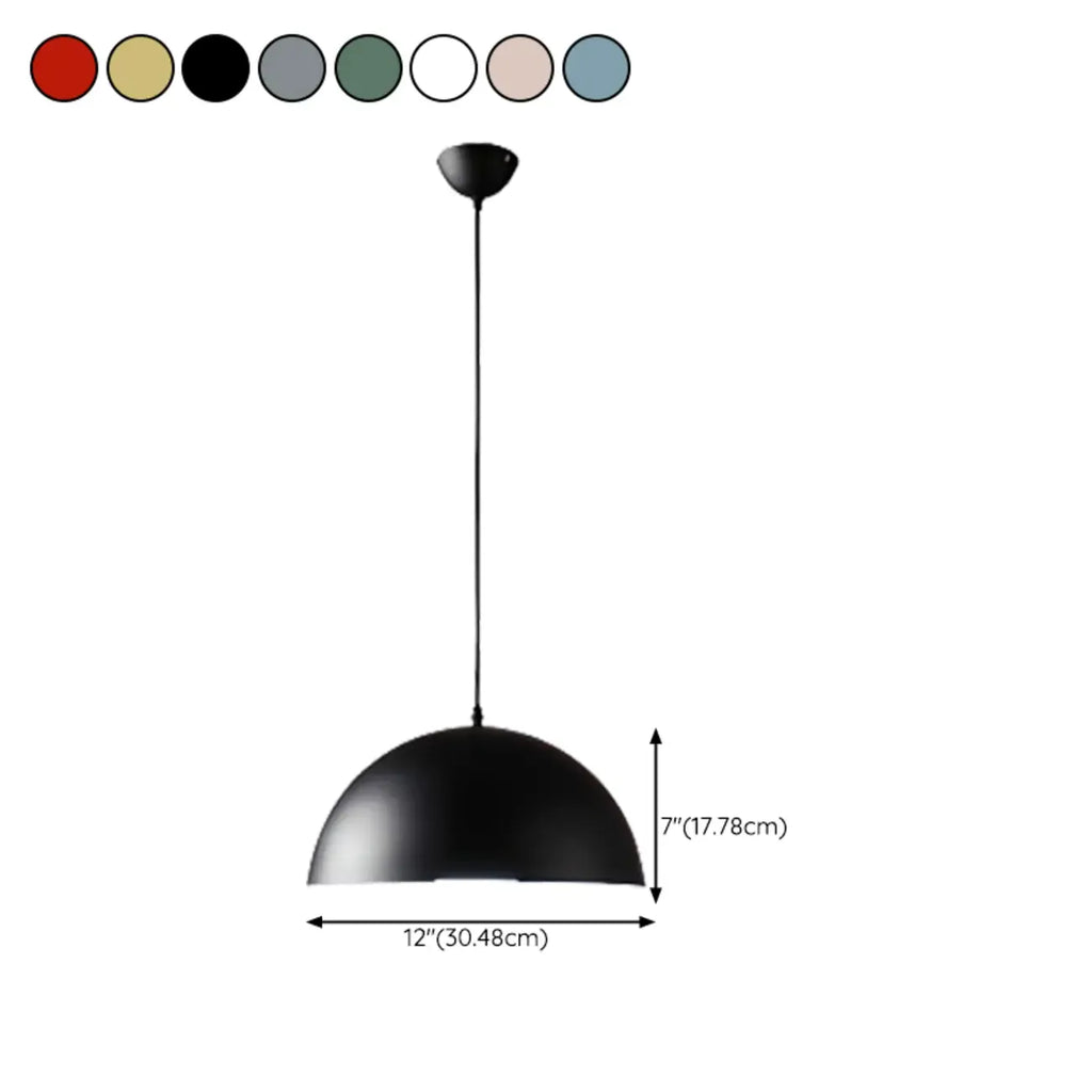 Suspension industrielle en aluminium noir pour restaurant