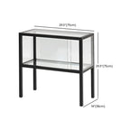 Vitrine moderne en verre noir avec cadre en métal