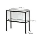 Vitrine moderne en verre noir avec cadre en métal