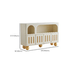 Vitrine de rangement ouverte moderne en bois blanc avec arc, style moderne
