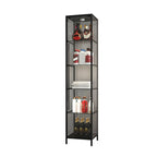 Vitrine standard moderne à étagère en verre doré
