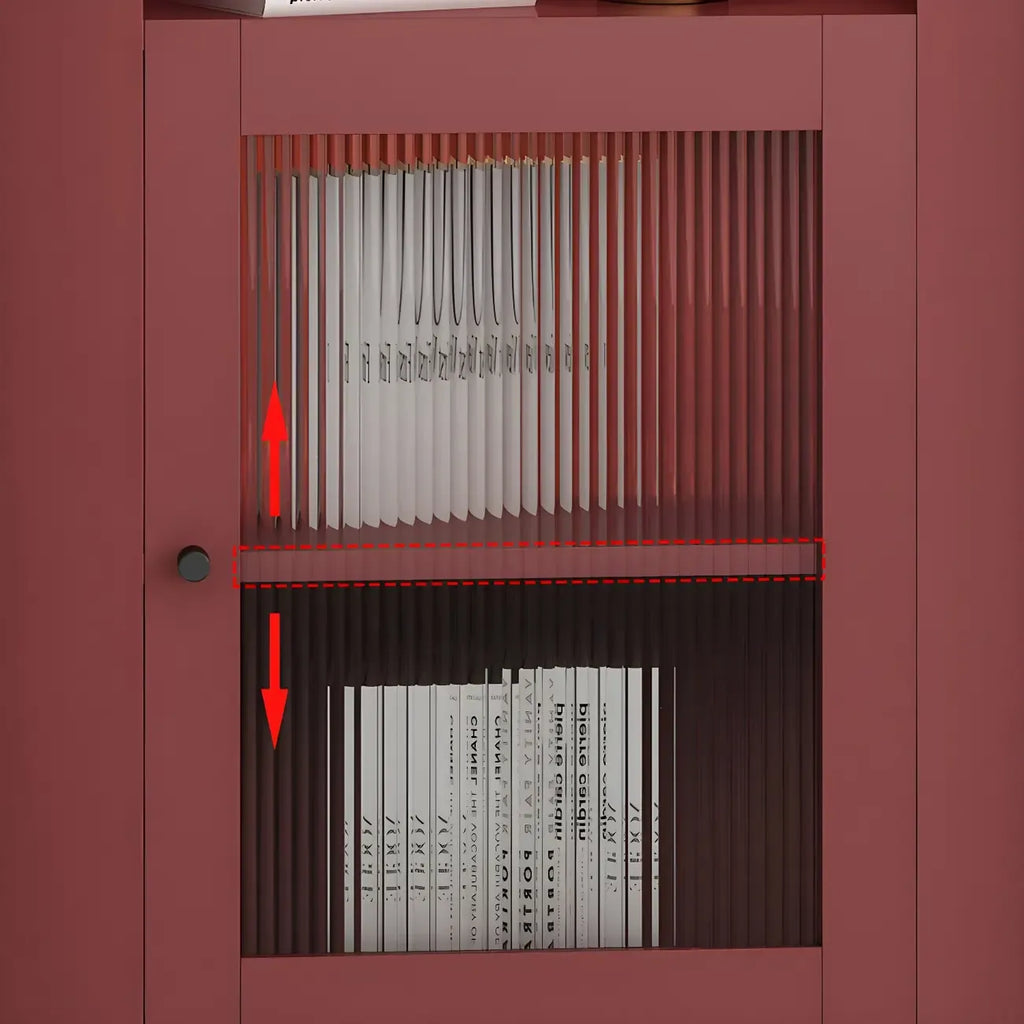 Vitrine d'angle à étagères réglables en bois vert