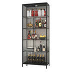 Vitrine standard moderne à étagère en verre doré