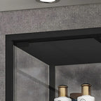 Vitrine standard moderne à étagère en verre doré