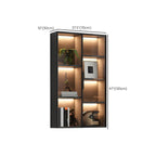 Vitrine murale en bois noir à plusieurs étagères