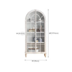 Vitrine classique en bois avec portes blanches cintrées pour la maison