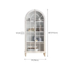 Vitrine classique en bois avec portes blanches cintrées pour la maison
