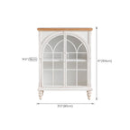 Vitrine classique en bois avec portes blanches cintrées pour la maison