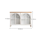 Vitrine classique en bois avec portes blanches cintrées pour la maison
