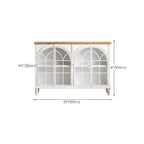 Vitrine classique en bois avec portes blanches cintrées pour la maison