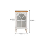 Vitrine classique en bois avec portes blanches cintrées pour la maison