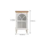 Vitrine classique en bois avec portes blanches cintrées pour la maison