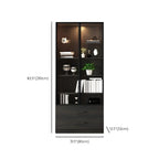 Grande vitrine en bois avec portes en verre noir et tiroirs