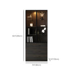 Grande vitrine en bois avec portes en verre noir et tiroirs