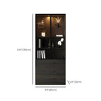 Grande vitrine en bois avec portes en verre noir et tiroirs