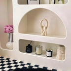 Vitrine de rangement ouverte contemporaine en bois blanc