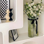 Vitrine de rangement ouverte contemporaine en bois blanc
