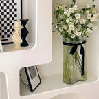 Vitrine de rangement ouverte contemporaine en bois blanc