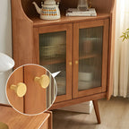 Credenza angolare in ciliegio con ripiani regolabili