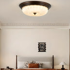 Plafonnier LED encastré à intensité variable de style grange pour chambre à coucher