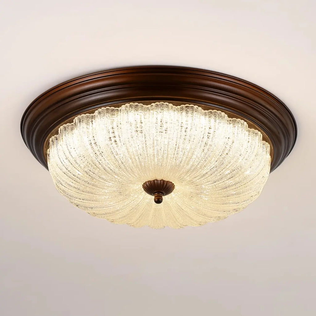 Plafonnier LED encastré à intensité variable de style grange pour chambre à coucher