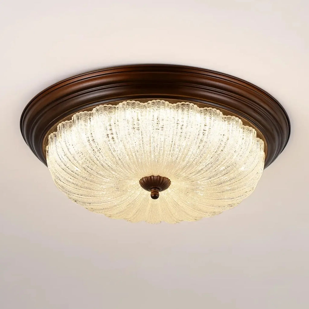 Plafonnier LED encastré à intensité variable de style grange pour chambre à coucher