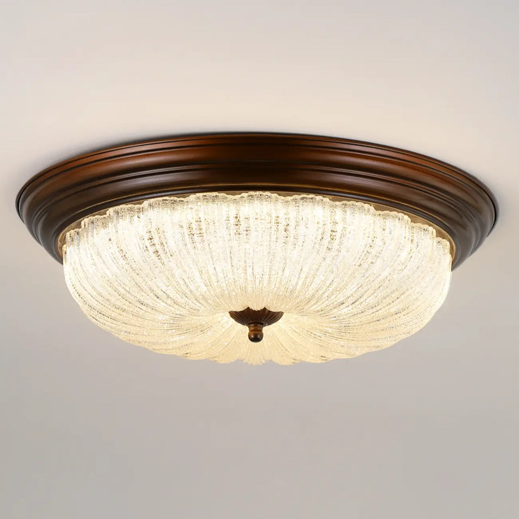 Plafonnier LED encastré à intensité variable de style grange pour chambre à coucher