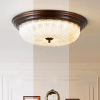 Plafonnier LED encastré à intensité variable de style grange pour chambre à coucher