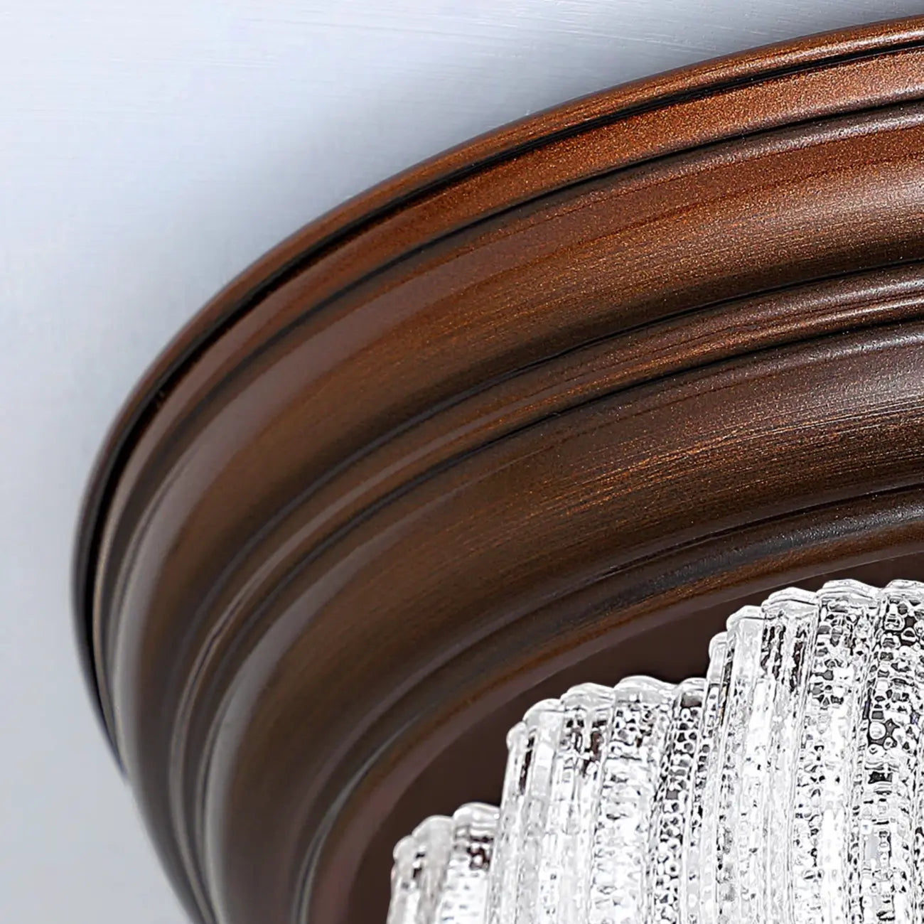 Plafonnier LED encastré à intensité variable de style grange pour chambre à coucher