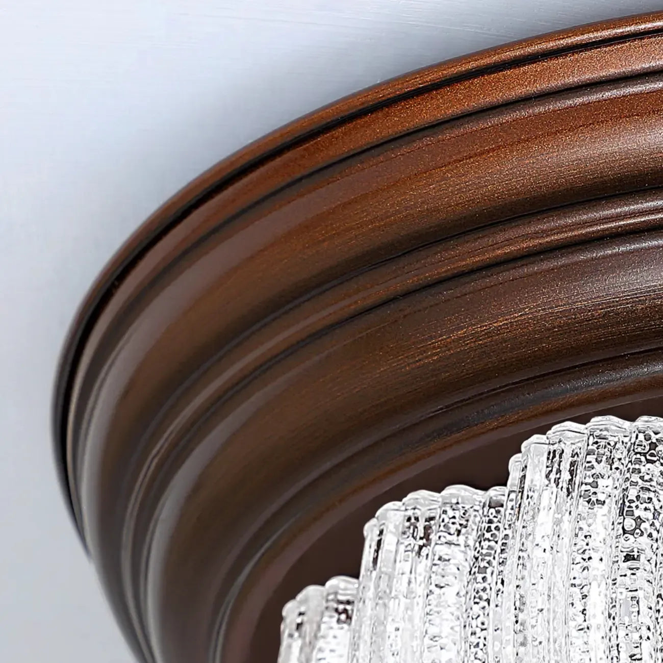 Plafonnier LED encastré à intensité variable de style grange pour chambre à coucher