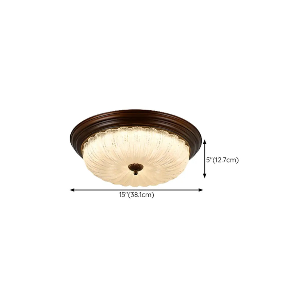Plafonnier LED encastré à intensité variable de style grange pour chambre à coucher